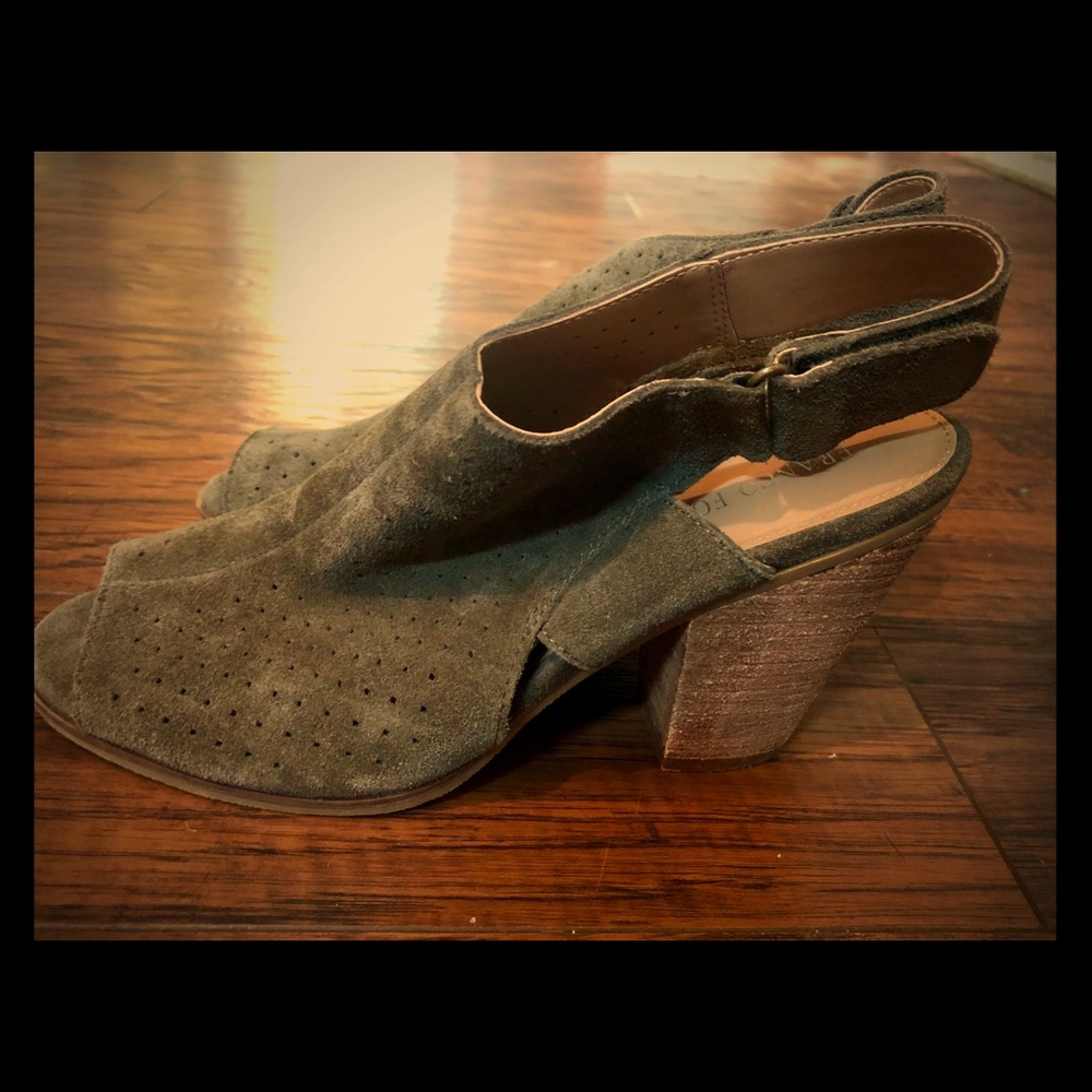 Olive Suede Pumps size 9.5